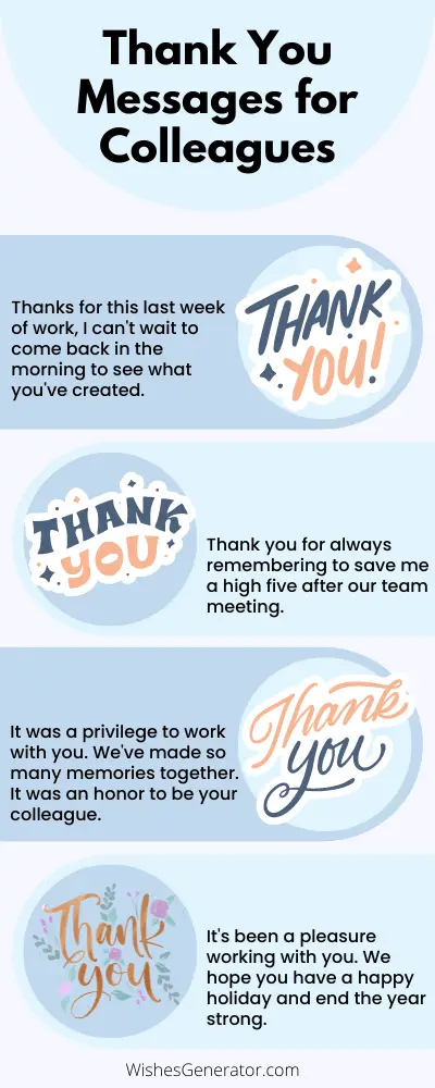 62 Thank You Messages For Colleagues Appreciation Messages